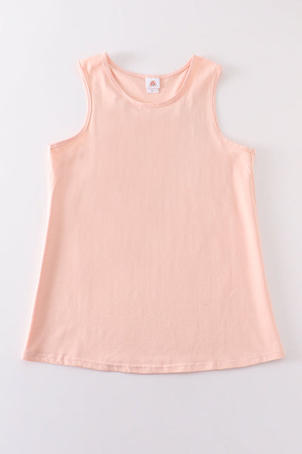 Peach blank basic kids teens adult tank top