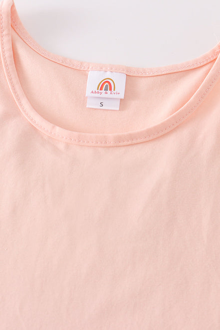 Peach blank basic kids teens adult tank top