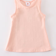 Peach blank basic kids teens adult tank top