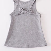 Heather grey blank basic kids teens adult tank top