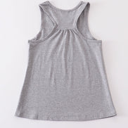 Heather grey blank basic kids teens adult tank top