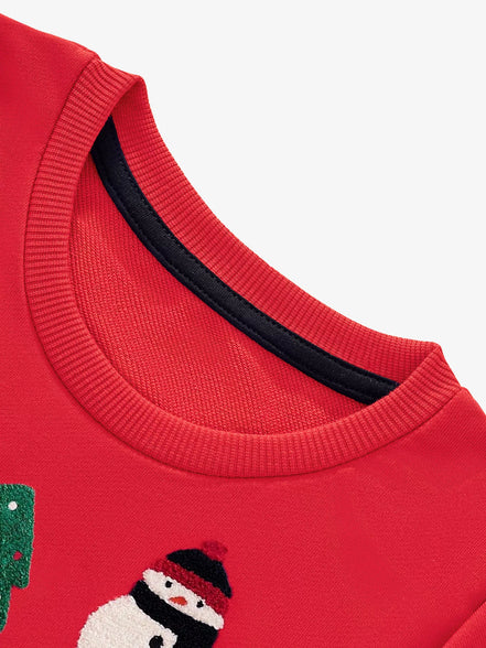 Children's Christmas Theme Crew Neck Sweatshirt - Little Janey Shop