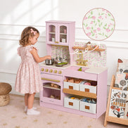 Tiny Land® Wooden Play Kitchen with Storage for Creative Toddlers