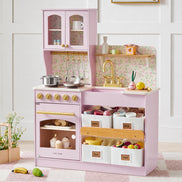 Tiny Land® Wooden Play Kitchen with Storage for Creative Toddlers