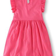 Children's Bird Applique Pocket Ruffle Sleeve Dress - Little Janey Shop