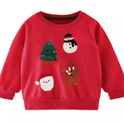 Children's Christmas Theme Crew Neck Sweatshirt - Little Janey Shop