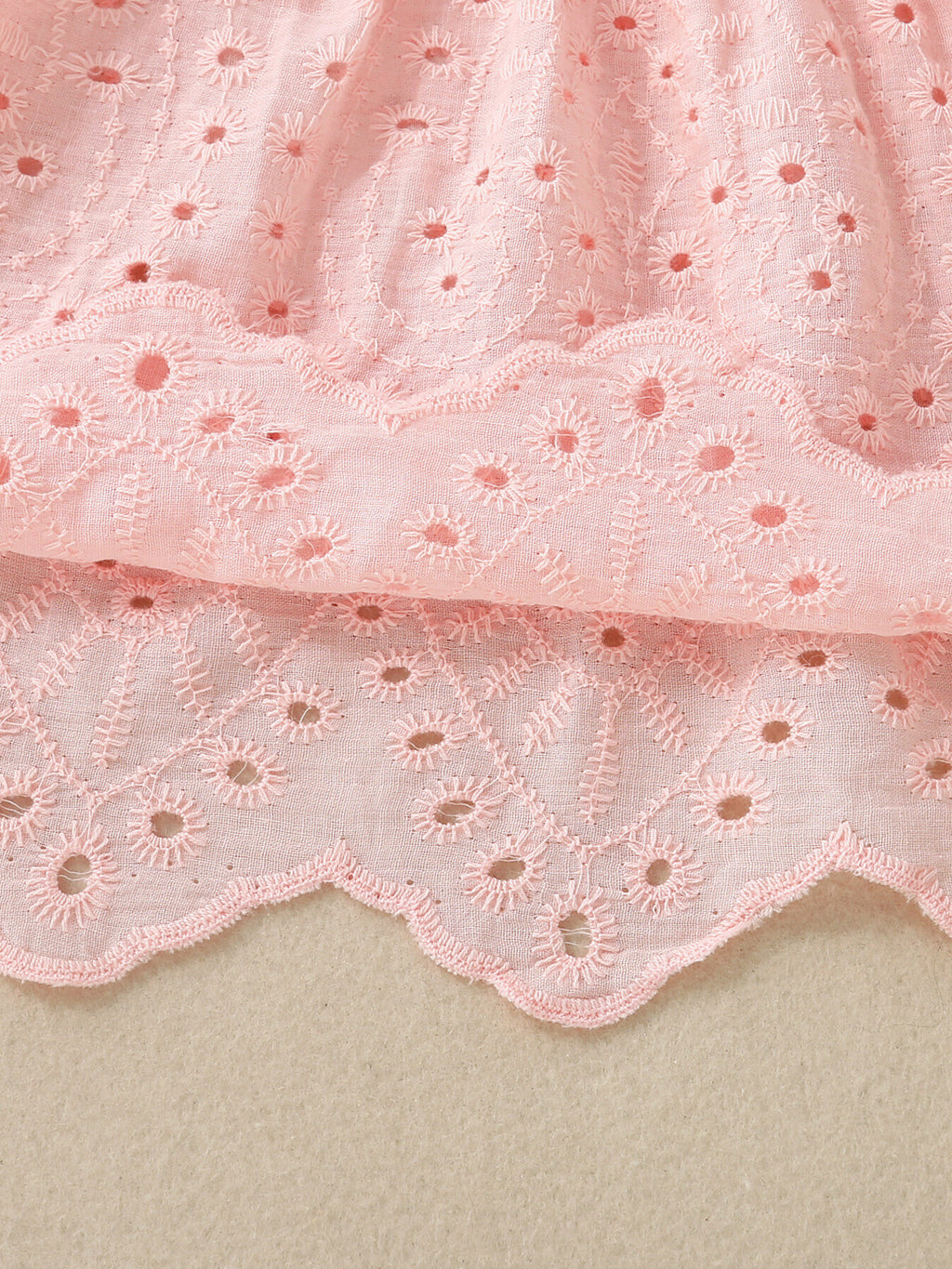 Children's Eyelet Embroidered Ruffled Top and Shorts Set - Little Janey Shop