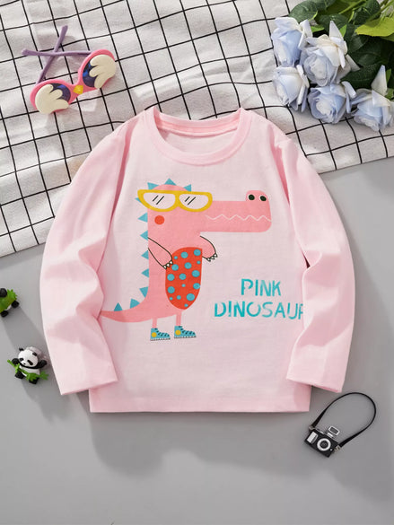 Children's Dinosaur Graphic Long Sleeve T-Shirt - Little Janey Shop