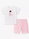 Children's Ballerina Graphic Tee & Shorts Set - Little Janey Shop