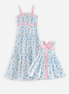 Marine creature print dress mom & me