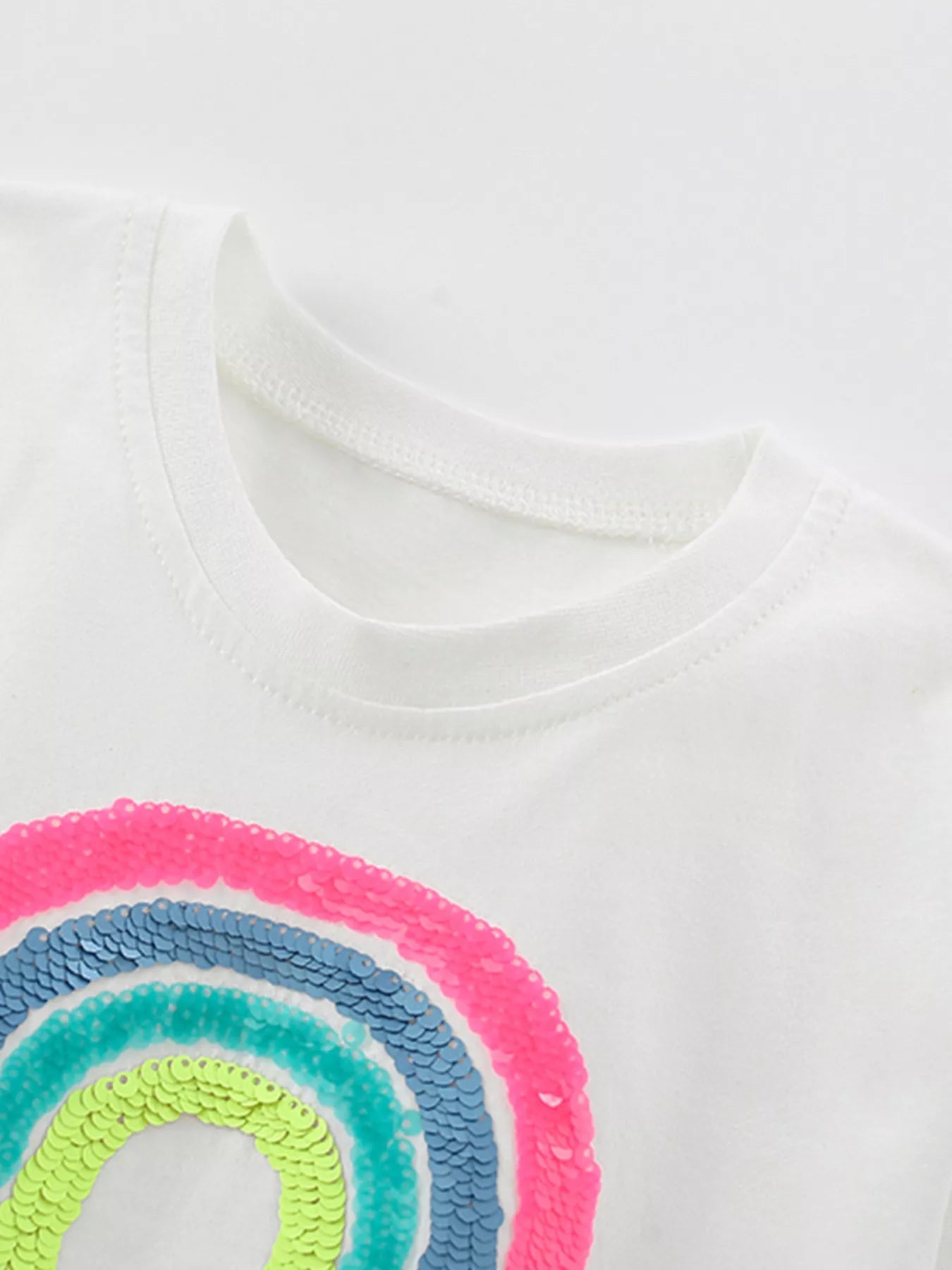 Children's Sequin Rainbow Top and Shorts Set - Little Janey Shop