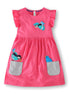 Children's Bird Applique Pocket Ruffle Sleeve Dress - Little Janey Shop