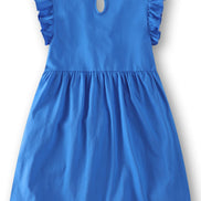 Children's Bird Applique Pocket Ruffle Sleeve Dress - Little Janey Shop