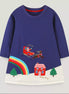 Children's Christmas Embroidered Long Sleeve Dress - Little Janey Shop