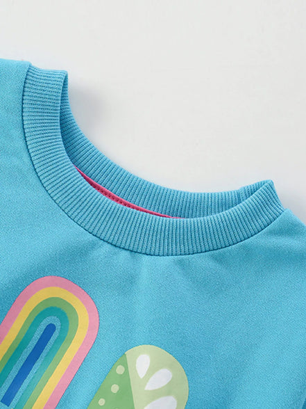 Children's Ice Cream Graphic Round Neck Sweatshirt - Little Janey Shop