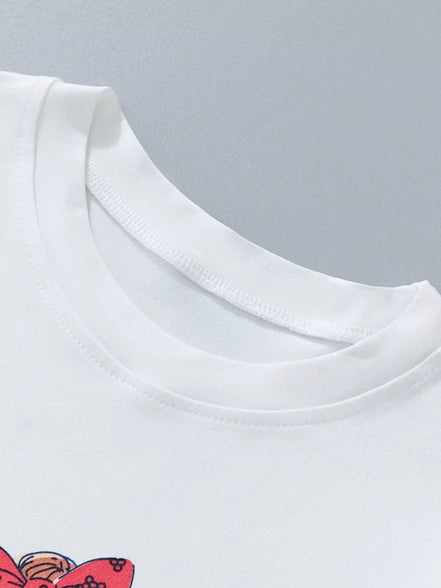 Girls' Scooter Graphic Ruffle Sleeve T-Shirt | 100% Cotton | Sizes 2 - 3Y–8Y - Little Janey Shop
