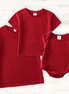 Maroon blank basic t-shirt Adult Kids and baby bubble