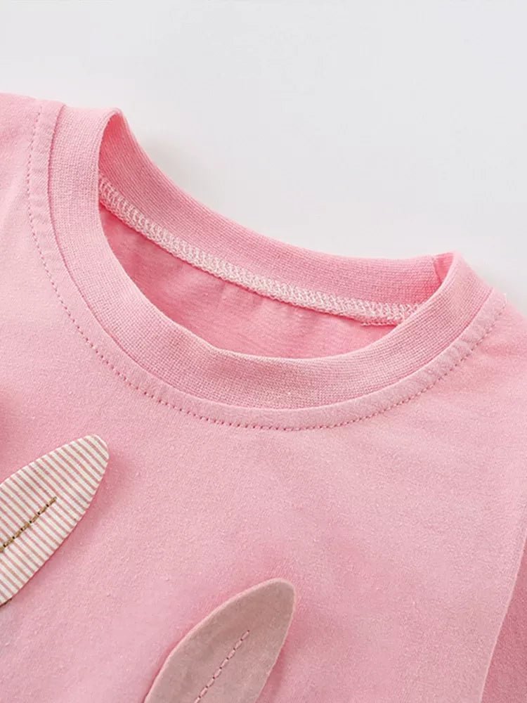 Children's Bunny Applique Long Sleeve T-Shirt - Little Janey Shop