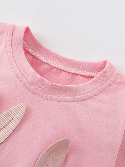 Children's Bunny Applique Long Sleeve T-Shirt - Little Janey Shop