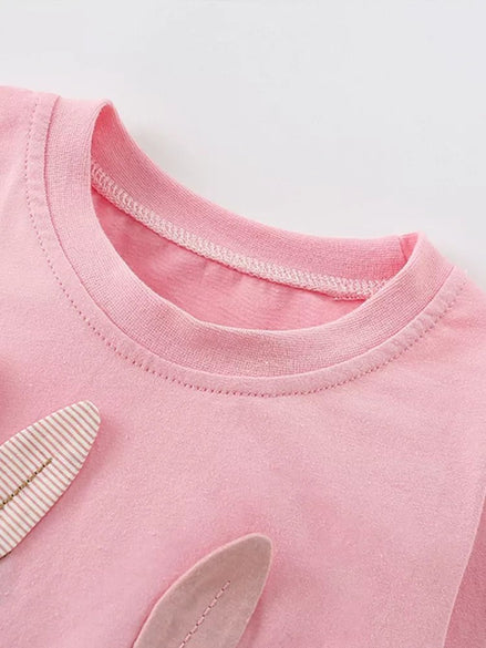 Children's Bunny Applique Long Sleeve T-Shirt - Little Janey Shop