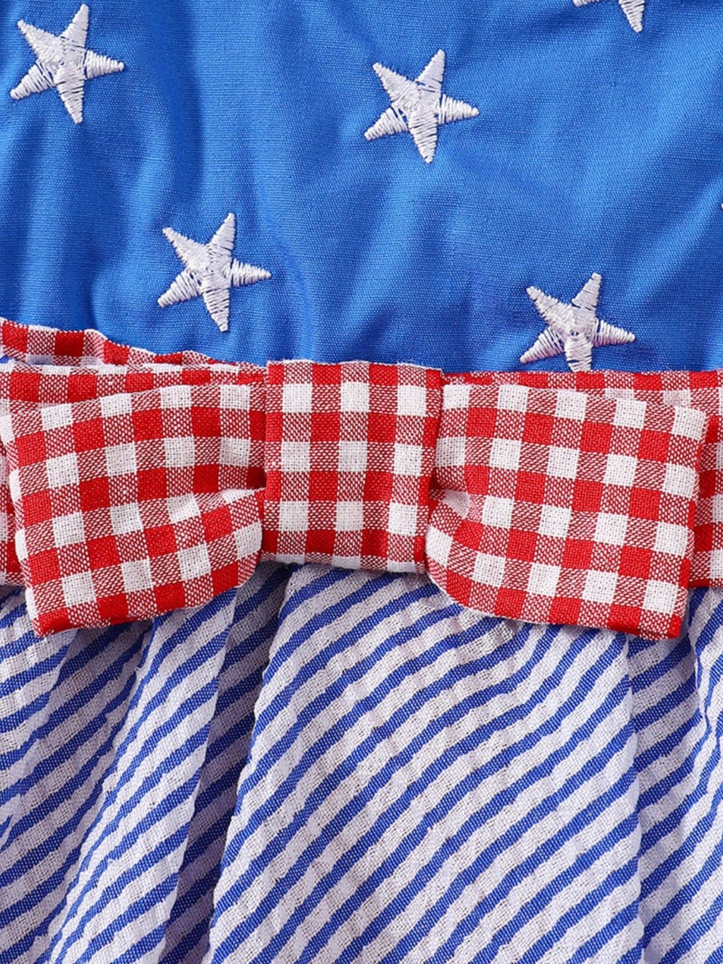 Children's Patriotic Star - Spangled Ruffle Dress - Little Janey Shop