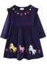 Children's Embroidered Long Sleeve Casual Dress - Little Janey Shop