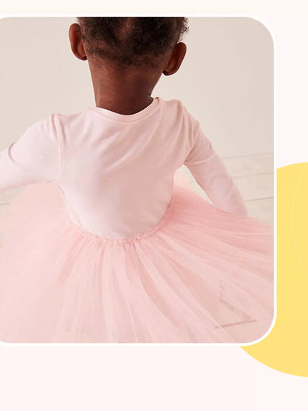 Children's Ballerina Long Sleeve Tulle Dress - Little Janey Shop
