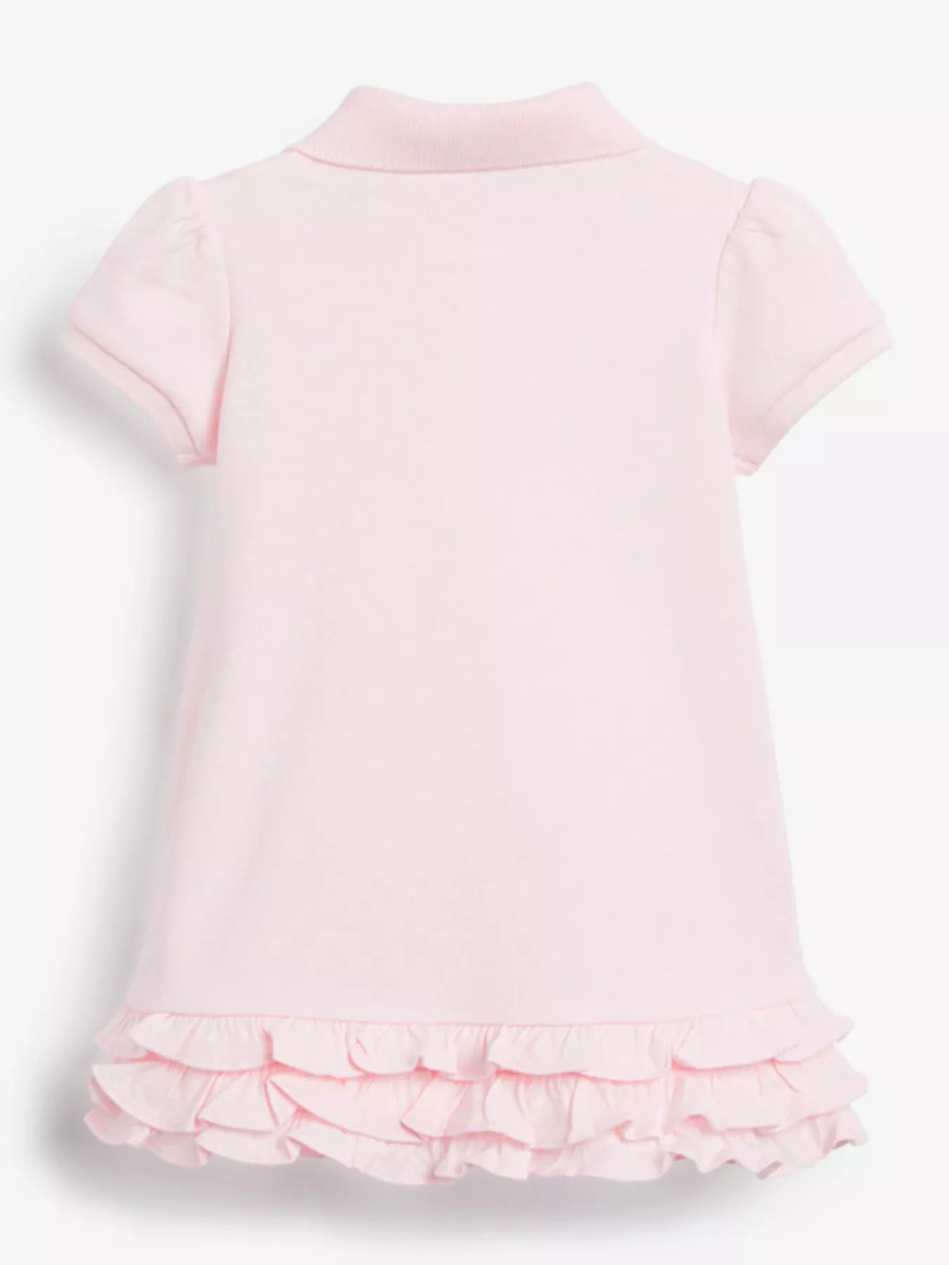 Girls' Rainbow Ruffle Hem Polo Dress | 100% Cotton | Sizes 2Y–7Y - Little Janey Shop