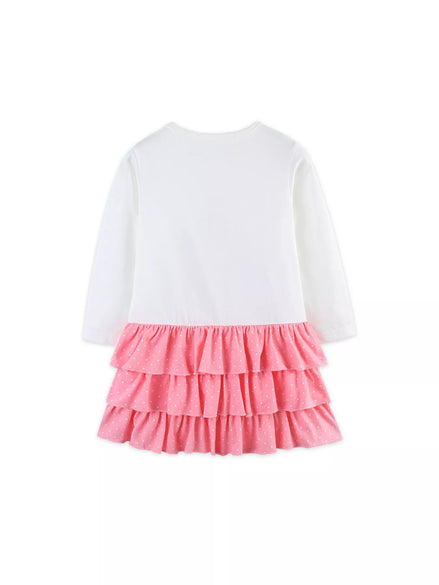 Children's Christmas Tree Ruffle Layered Dress - Little Janey Shop