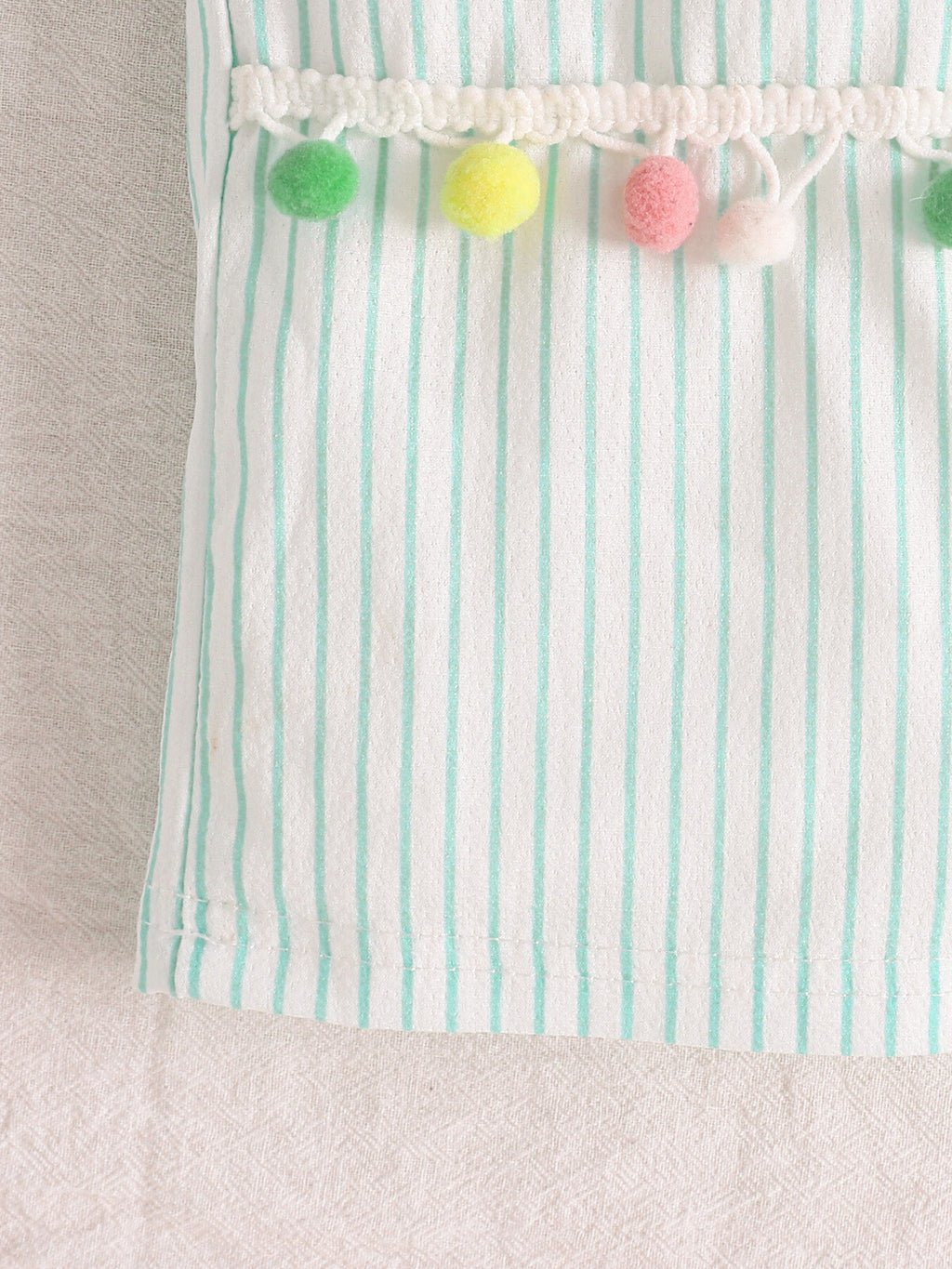 Children's Rainbow Top & Striped Pom Pom Pants Set - Little Janey Shop