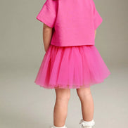 Children's Round Neck T-Shirt and Skirt Set - Little Janey Shop