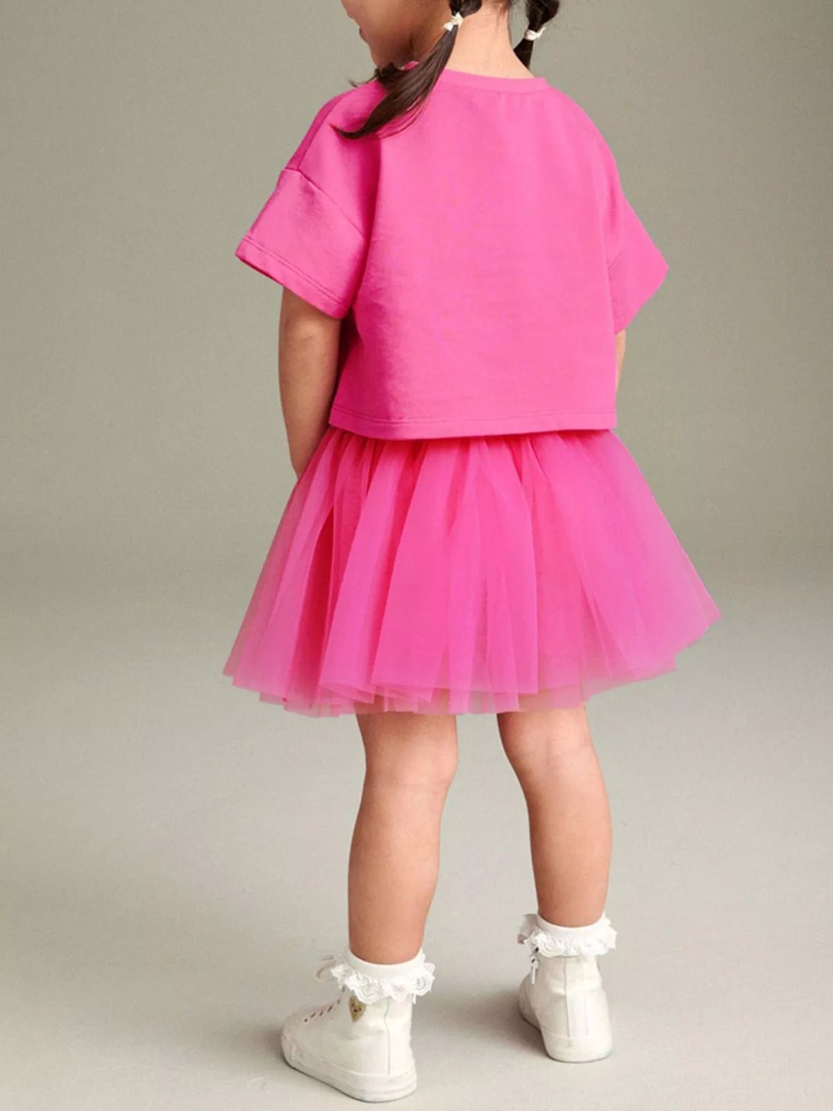 Children's Round Neck T-Shirt and Skirt Set - Little Janey Shop