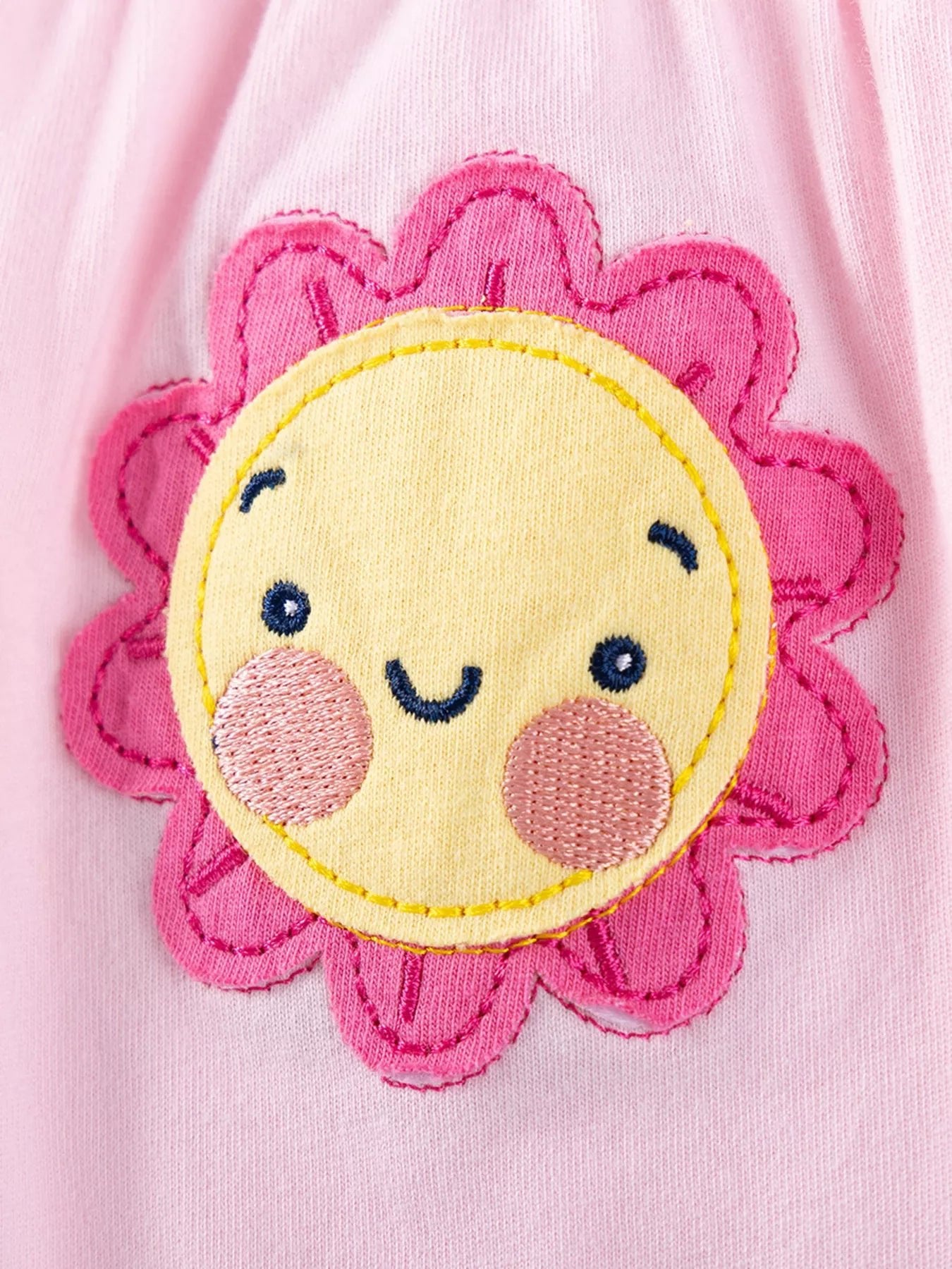 Children's Flower Appliqué Top & Rainbow Print Capri Set - Little Janey Shop