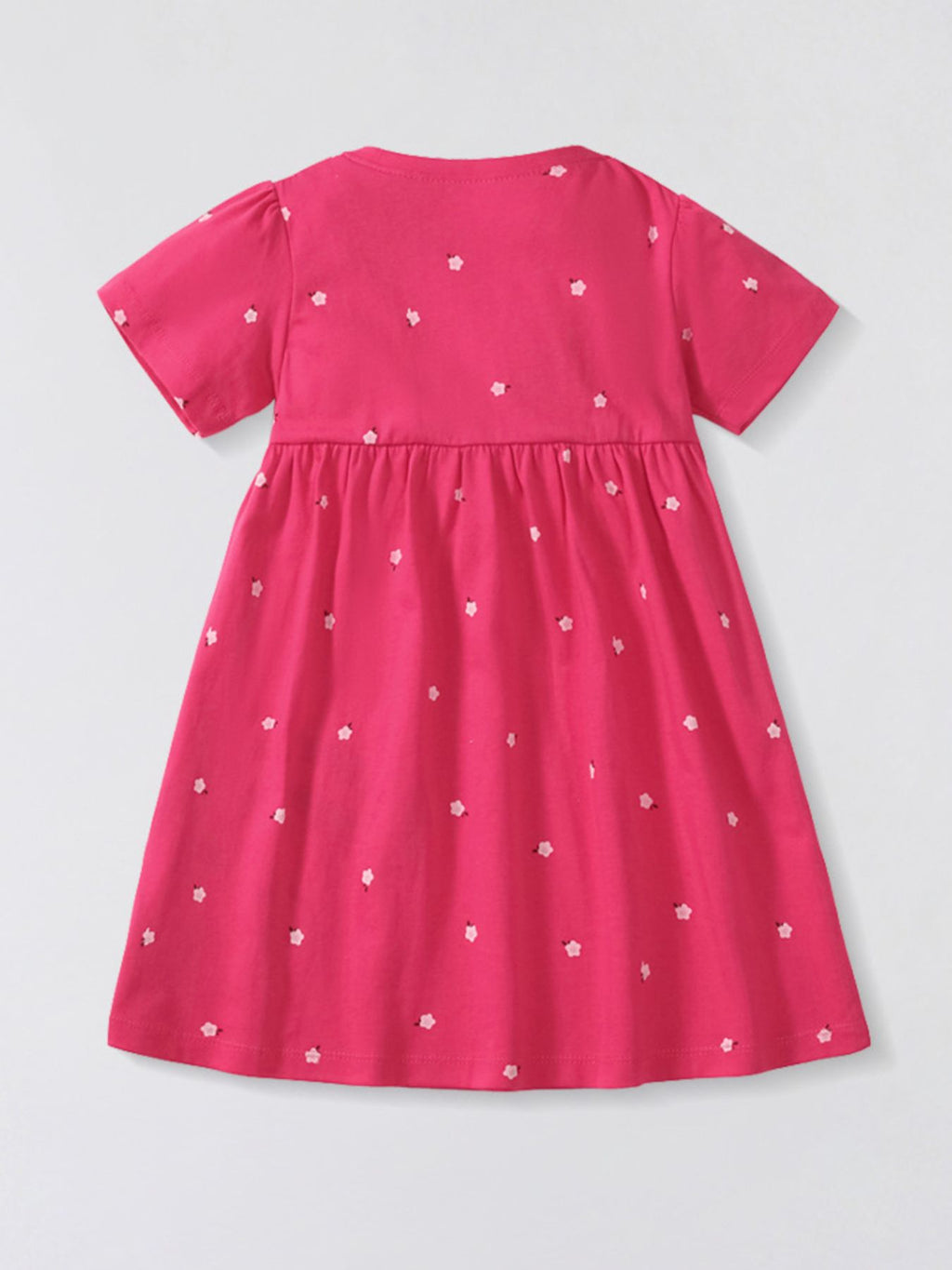 Girls' Unicorn Rainbow Short Sleeve Dress | 100% Cotton | Sizes 2Y–7Y - Little Janey Shop