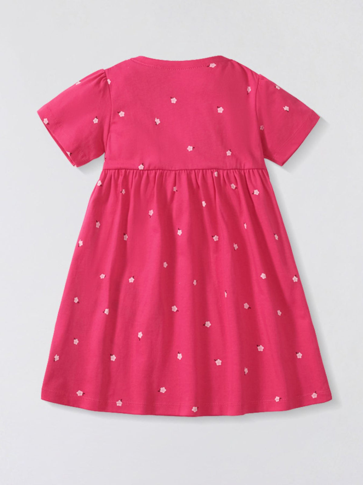 Girls' Unicorn Rainbow Short Sleeve Dress | 100% Cotton | Sizes 2Y–7Y - Little Janey Shop