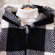 Children's Cozy Plaid Hooded Fleece Jacket - Little Janey Shop