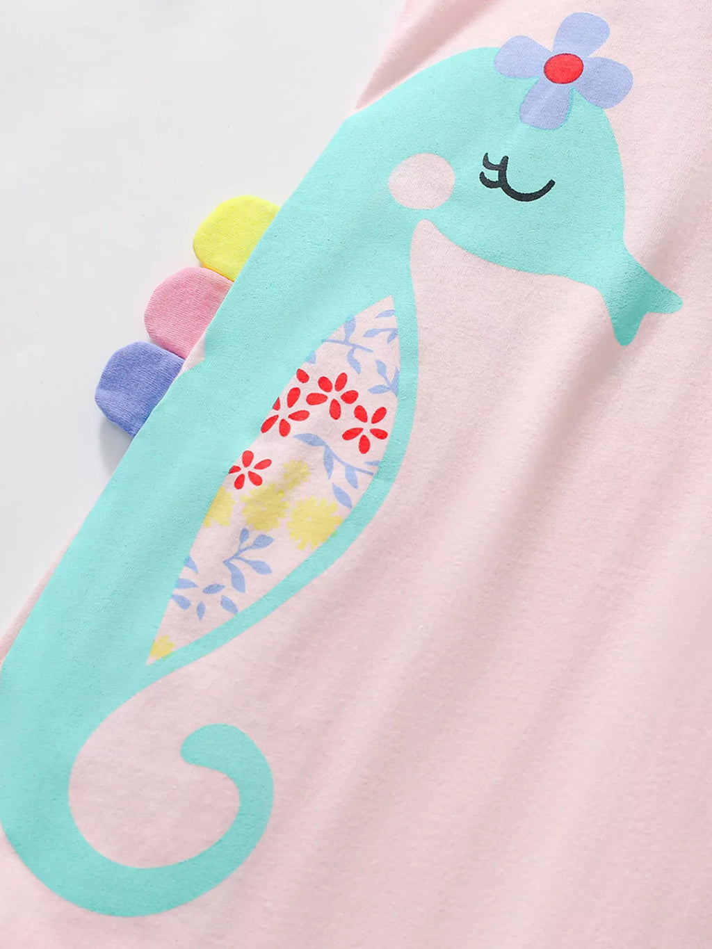 Children's Seahorse Ruffle Collar Sleeveless Dress - Little Janey Shop