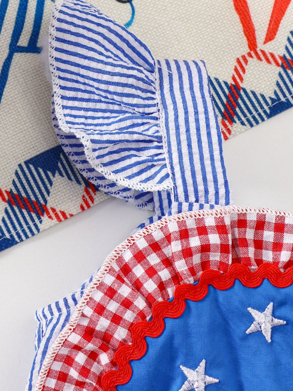Children's Patriotic Star - Spangled Ruffle Dress - Little Janey Shop