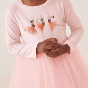 Children's Ballerina Long Sleeve Tulle Dress - Little Janey Shop