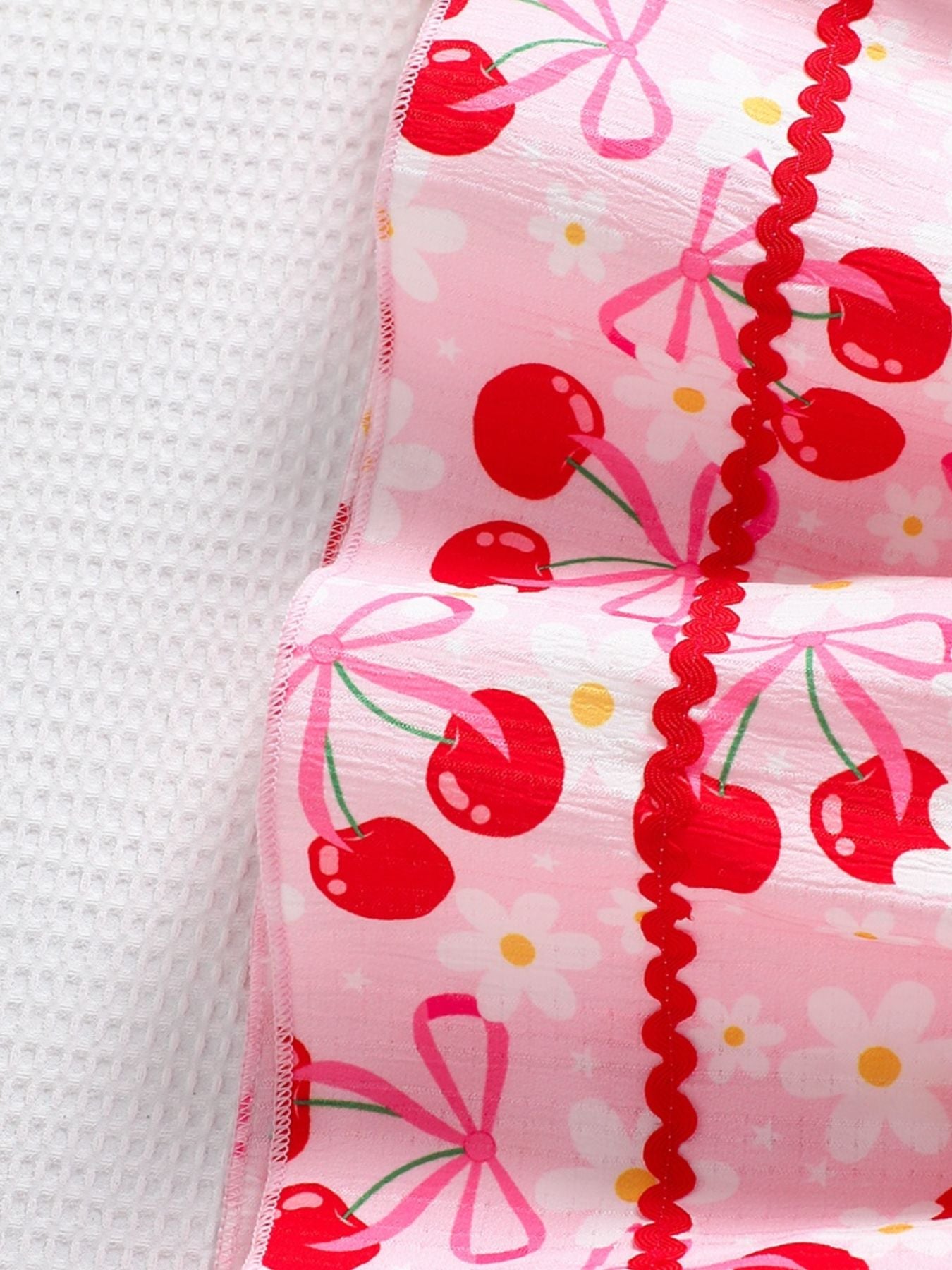 Girls' Red Cherry Print Smocked Dress | Little Janey - Little Janey Shop