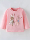 Children's Bunny Applique Long Sleeve T-Shirt - Little Janey Shop