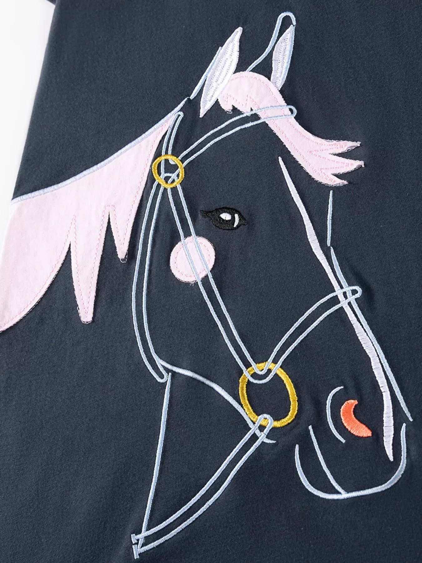 Children's Horse Short Sleeve Polo Dress - Little Janey Shop