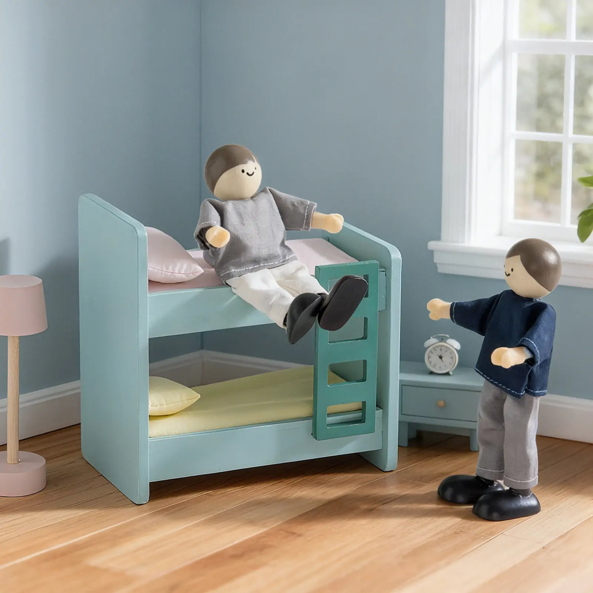 Tiny Land® Sweetwood Evergreen Dollhouse & Wooden Dollhouse Dolls