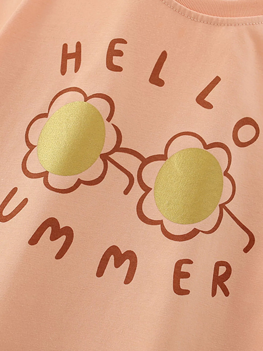 Children's Hello Summer Ruffle Trim Tee and Shorts Set - Little Janey Shop