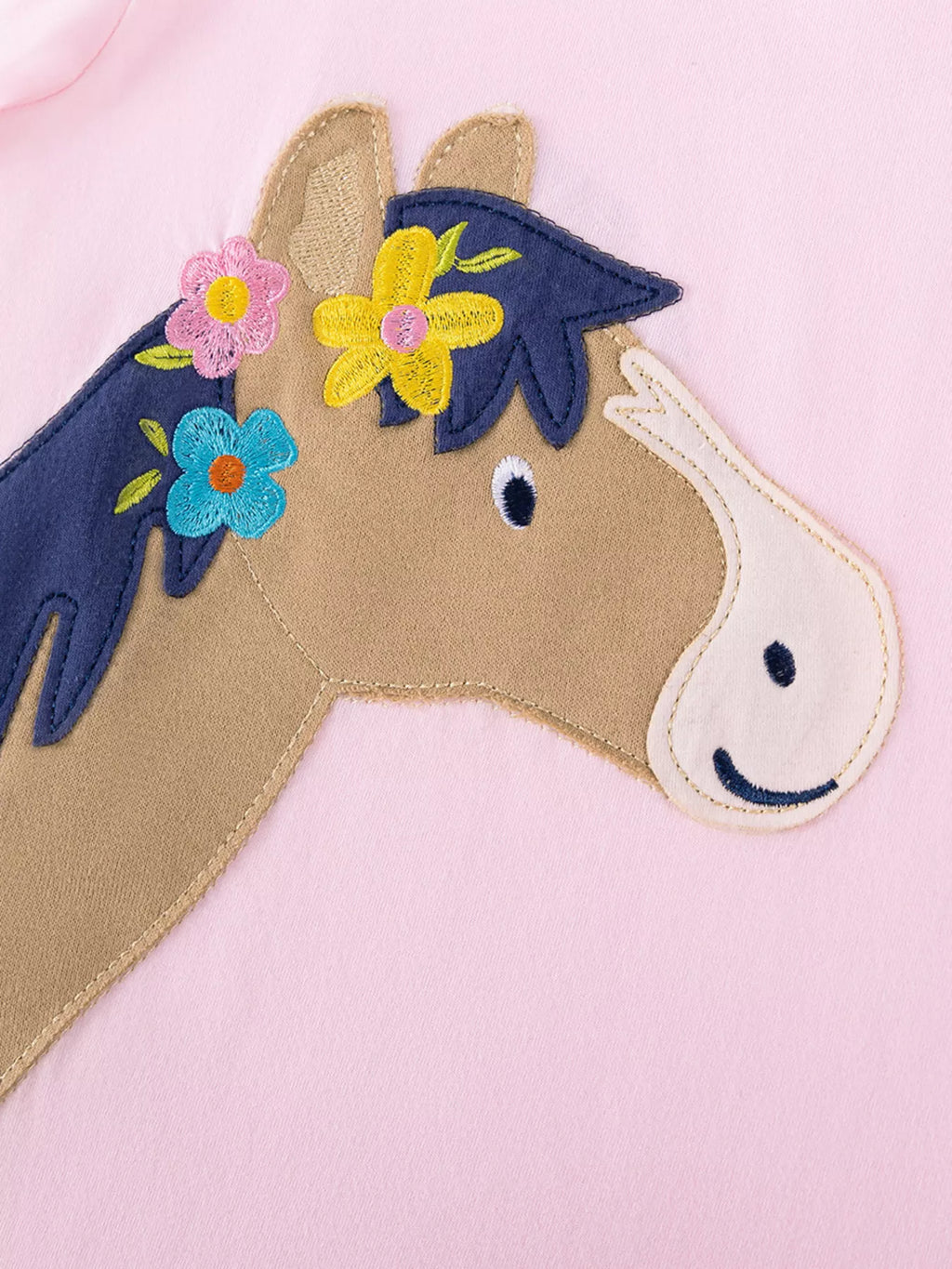 Children's Horse Applique Top & Rainbow Striped Pants Set - Little Janey Shop