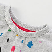 Children's Cartoon Cat Crew Neck Sweatshirt - Little Janey Shop