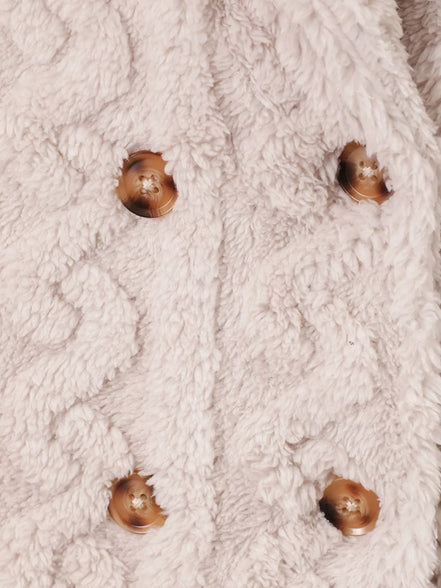 Children's Cozy Textured Double - Breasted Outerwear - Little Janey Shop