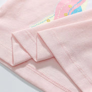 Children's Unicorn Graphic Round Neck T-Shirt - Little Janey Shop
