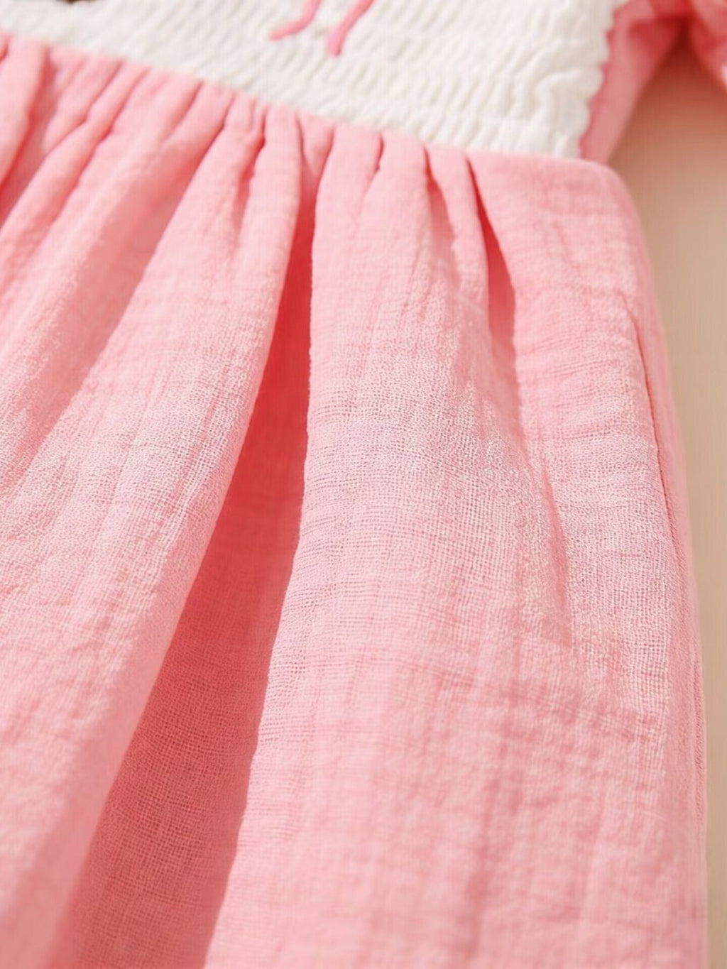 Children's Bear Embroidered Smocked Dress - Little Janey Shop