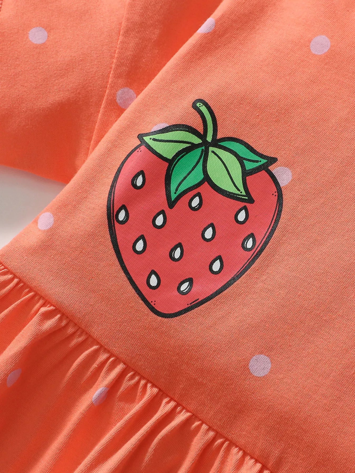 Children's Strawberry Print Casual Dress - Little Janey Shop